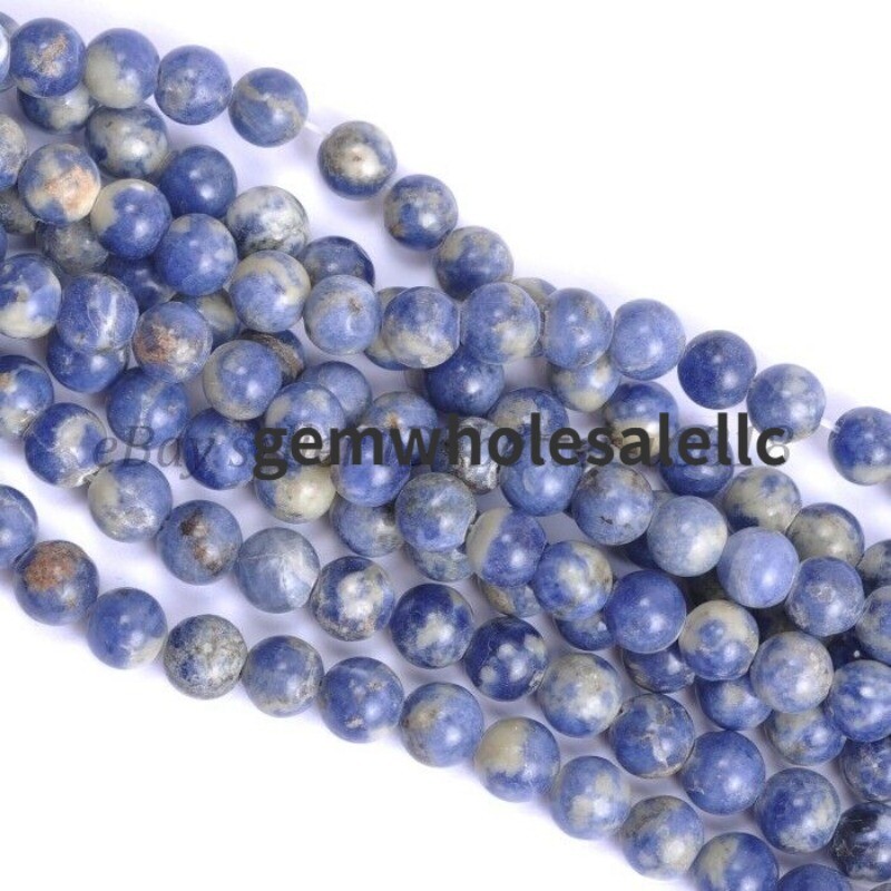 Wholesale 450pcs Natural Sodalite Stone Round Loose Beads 8MM 10 Strands DIY