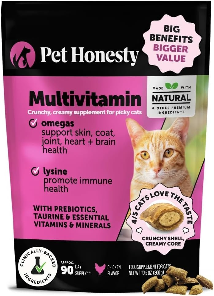 Cat Multivitamin Chews - Cat Treats for Health + Immune, Joint Support, Skin