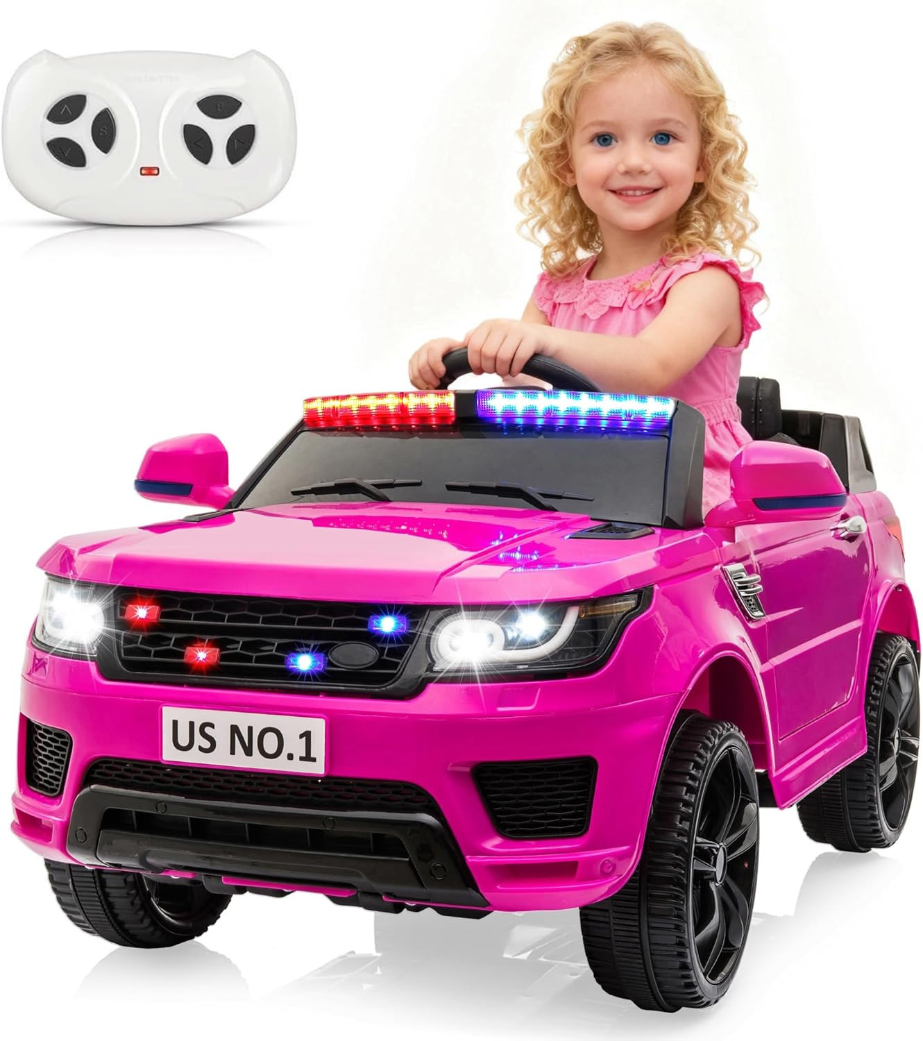 12V Kids Ride on Car with Remote Control Toddler Battery Powered Toy Electric Ca