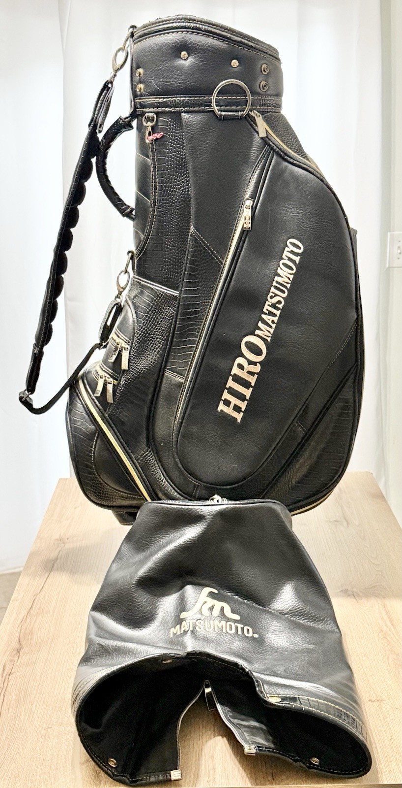 Hiro Matsumoto 5 Way Golf Cart Bag w/ Raincover, Strap & 7 Zipper Pockets