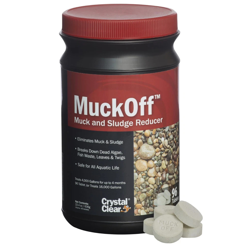 CrystalClear MuckOff Pond Water Treatment Tablets Natural Bacteria 96 Count