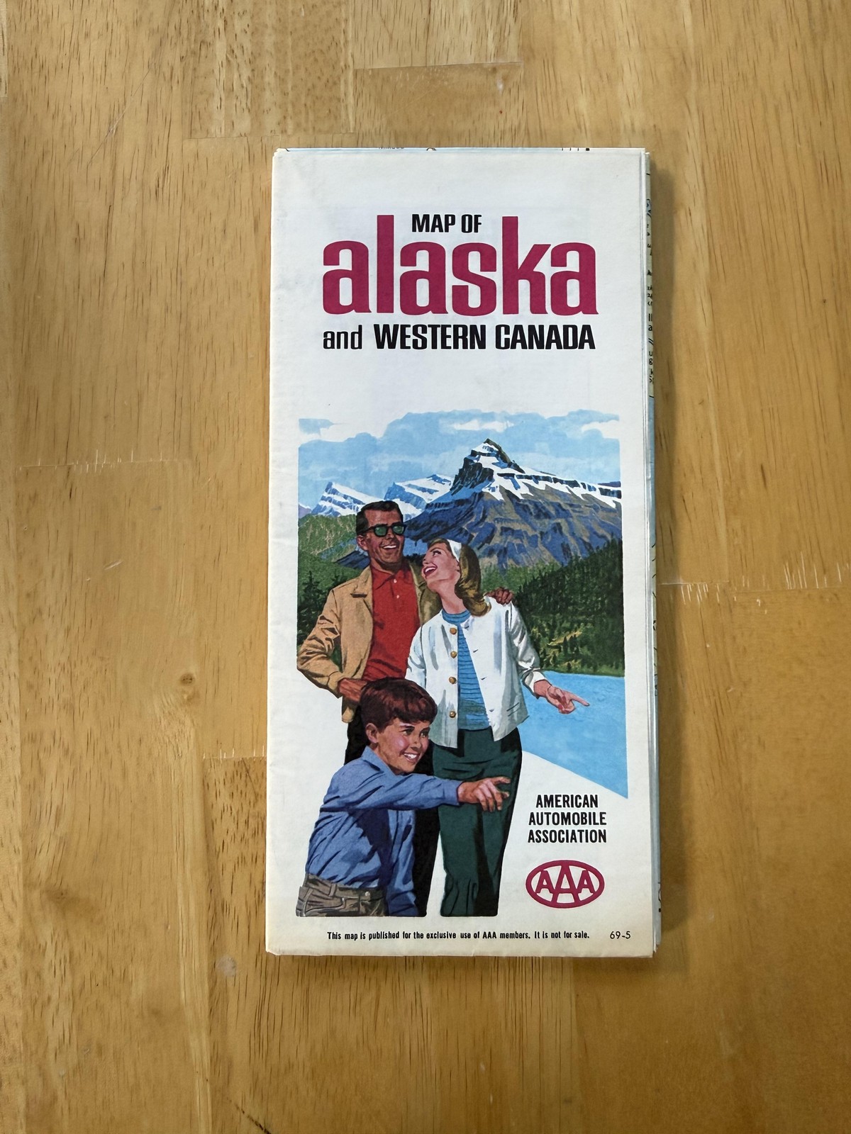 Vintage AAA Alaska Western Canada Road Map Travel Guide Folded Brochure