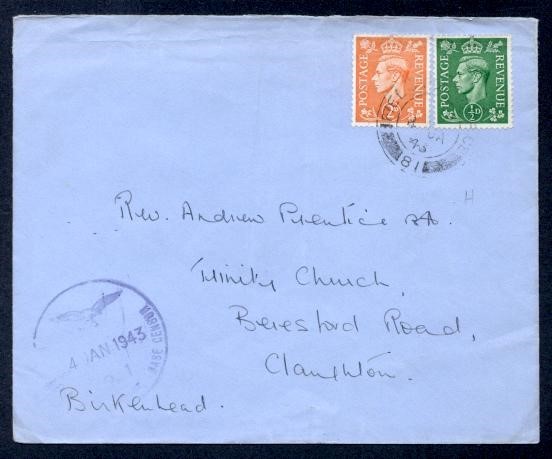 UK 1943 RAF CENSOR DATED RARE!