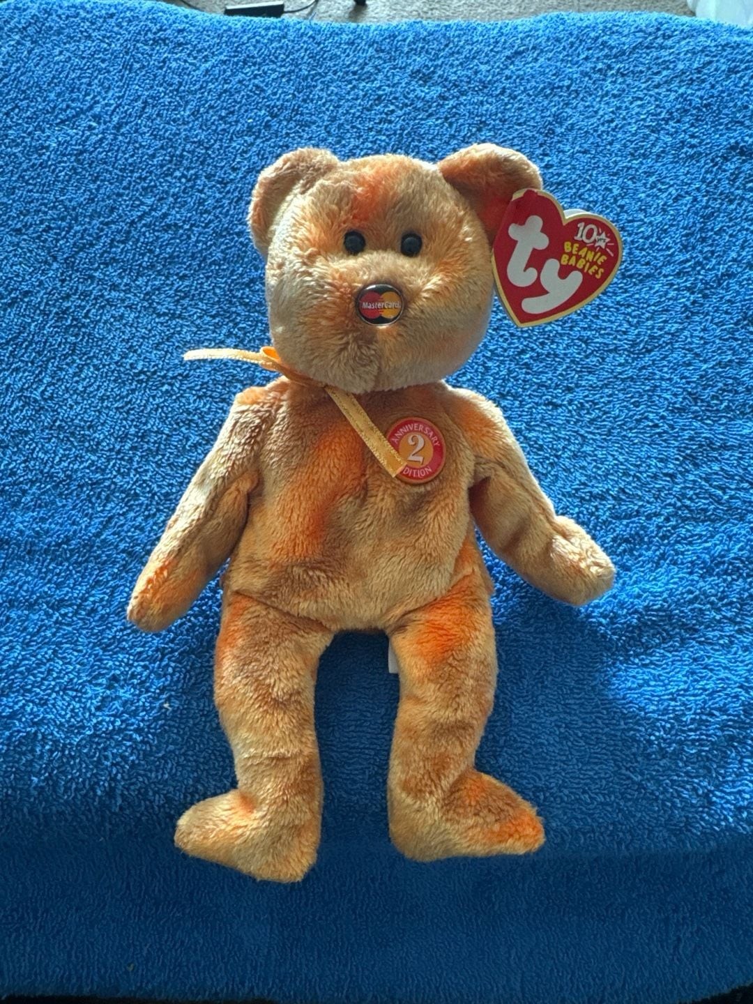 Ty Beanie Baby M.C. Anniversary Second Edition Mastercard Bear