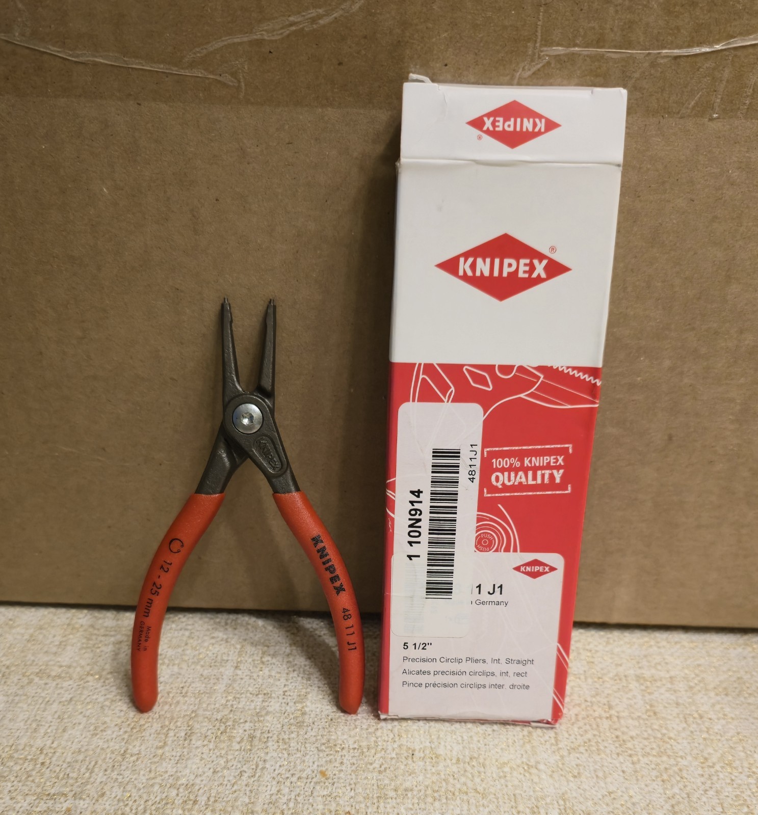 KNIPEX 48 11 J1 12-25mm Precision Circlip Pliers