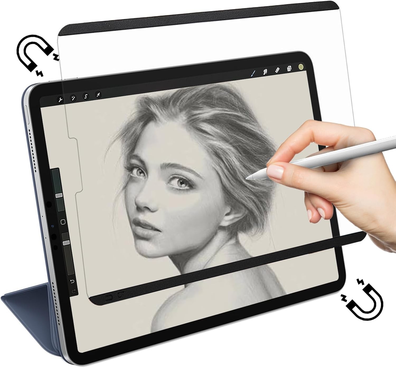 Magnetic Paper Screen Protector for iPad 10.2 and Pro 10.5
