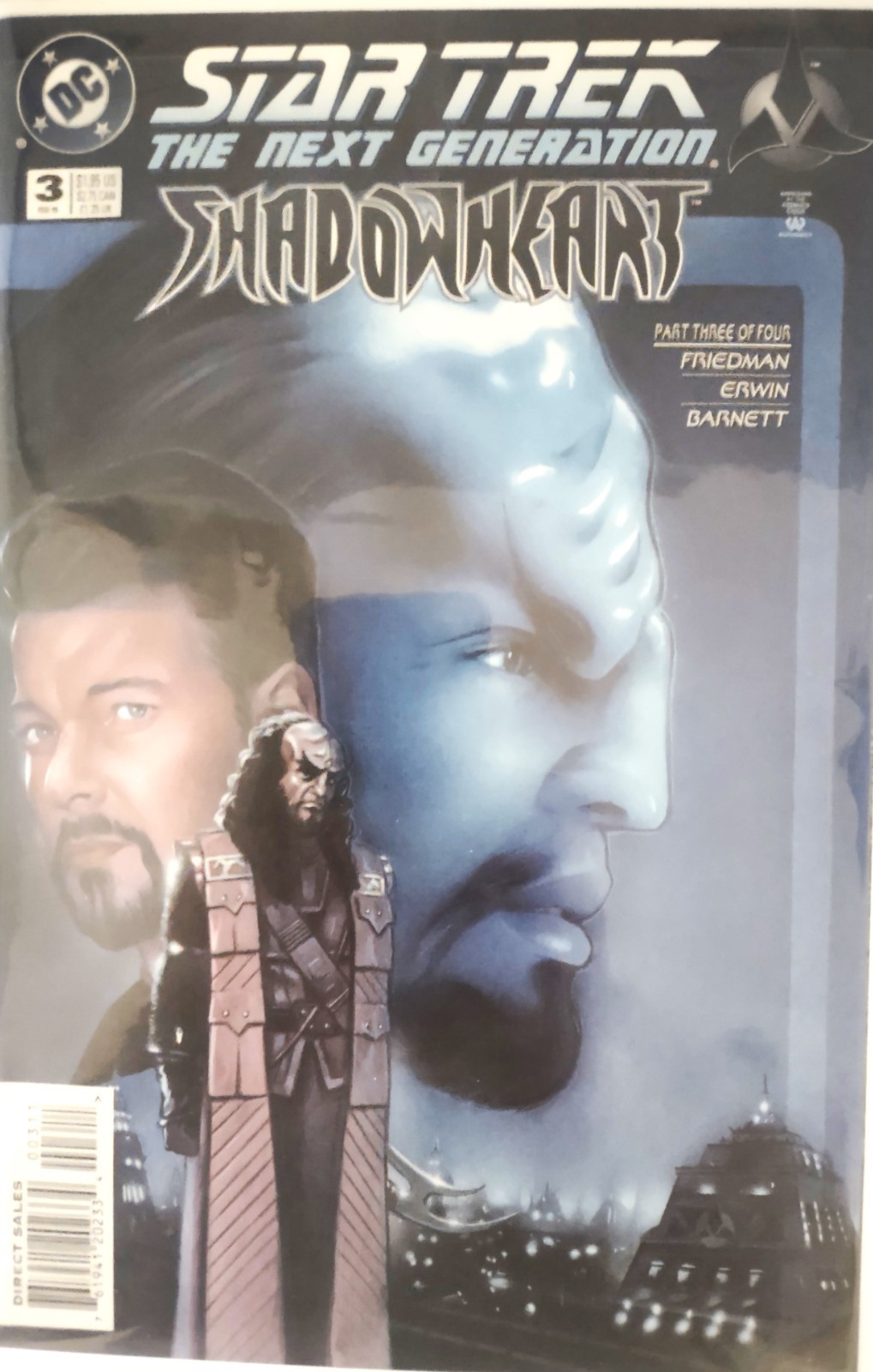 STAR TREK THE NEXT GENERATION SHADOWHEART  #3 DC COMICS 1995