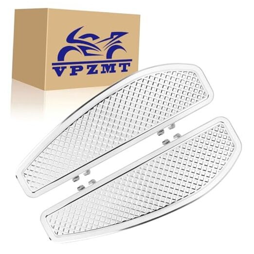 Anti-Slip Chrome Stretched Driver Rider Floorboards Driver Floor Boards-Chrome