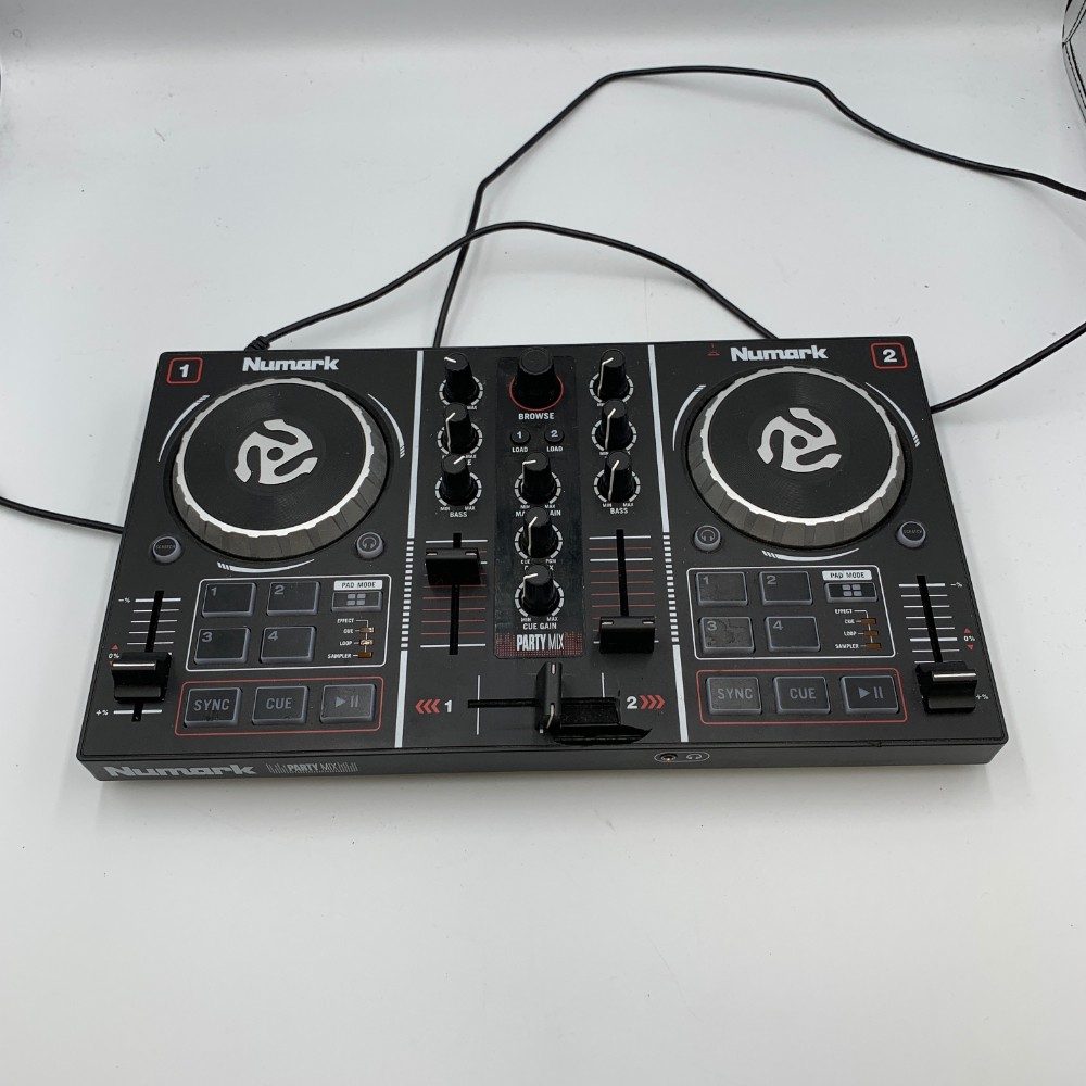 Numark Party Mix DJ Controller Black Portable 2.0-Channel for Serato DJ Lite