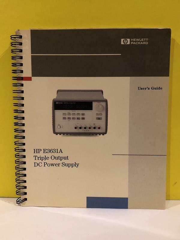 HP E3631-90002 E3631A Triple Output DC Power Supply User's Guide