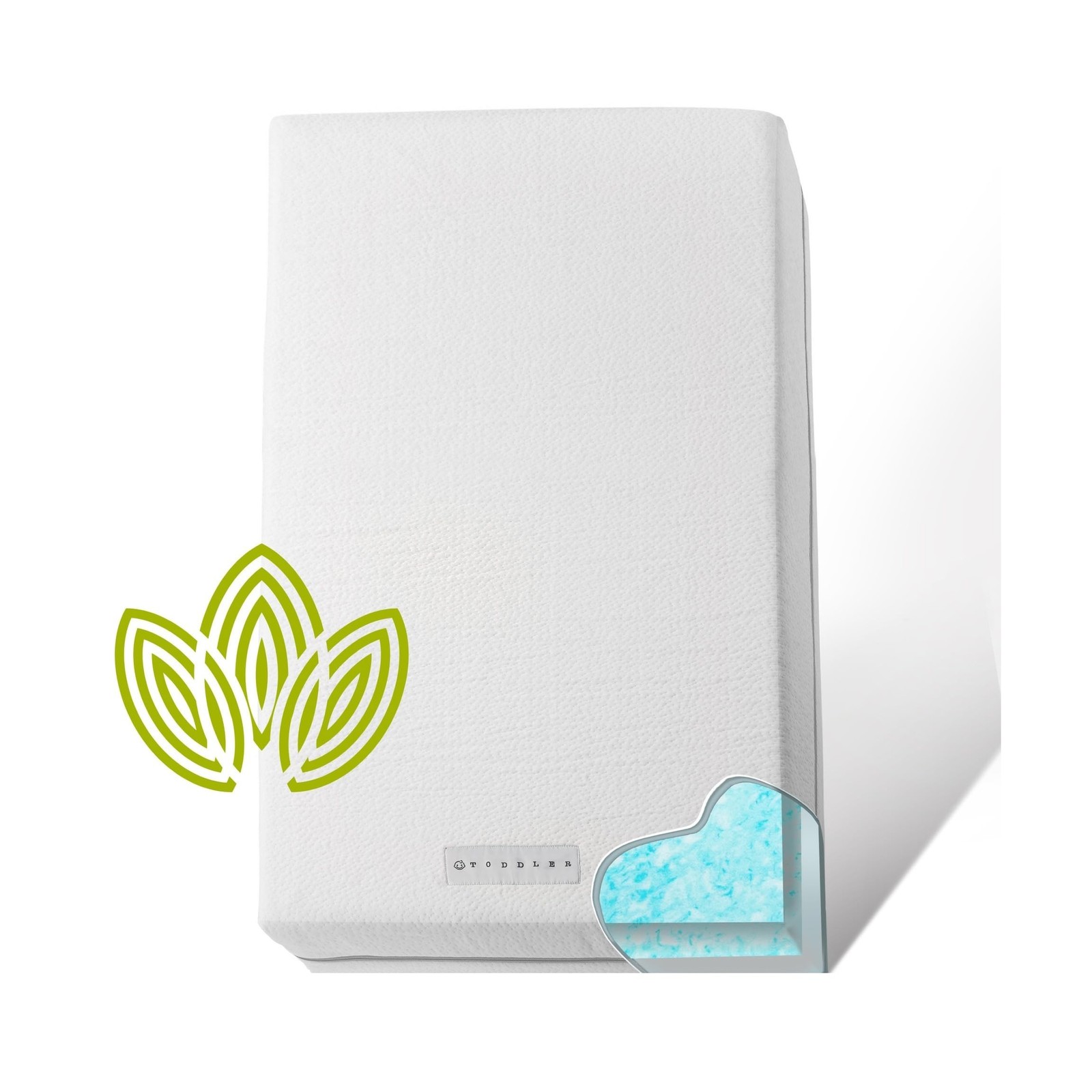 Organic Cotton 2-Sided Crib Mattress | Waterproof Washable Protector w/Ventil...