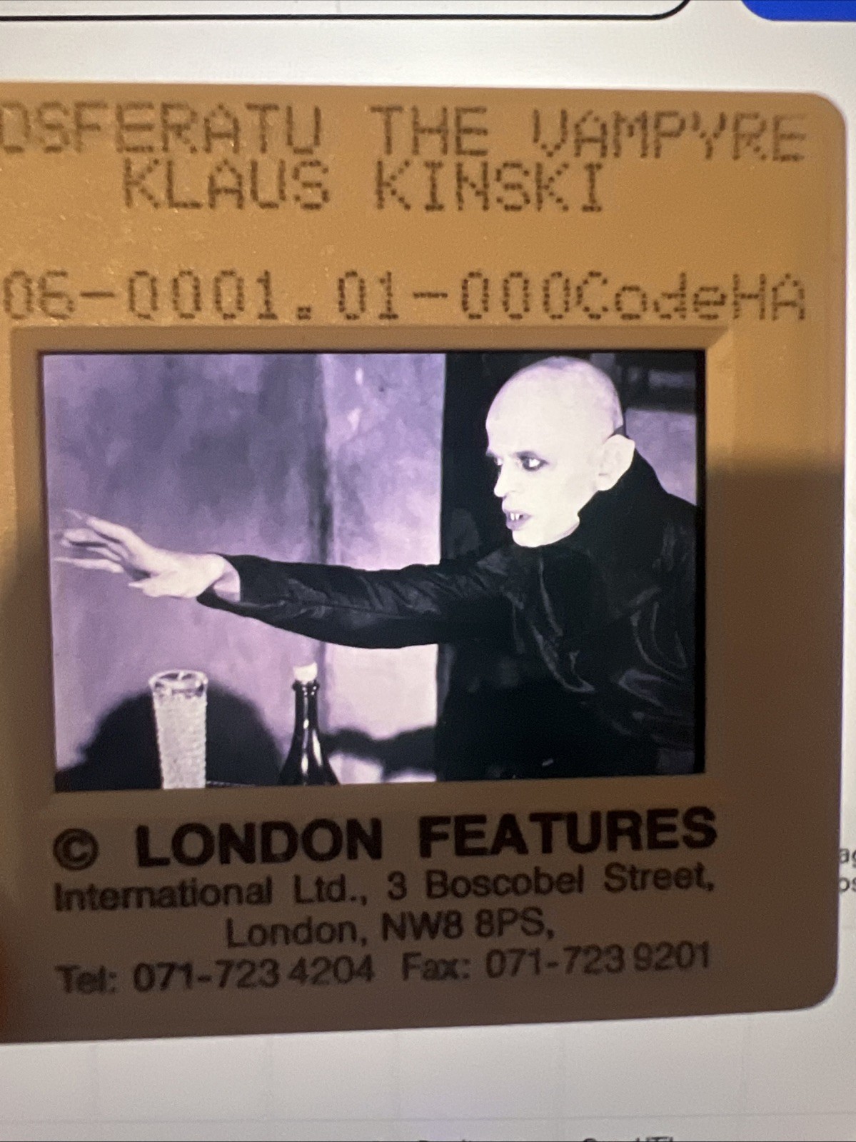 Rare 35mm slide / transparency NOSFERATU The Vampure Klaus Kinski film slide