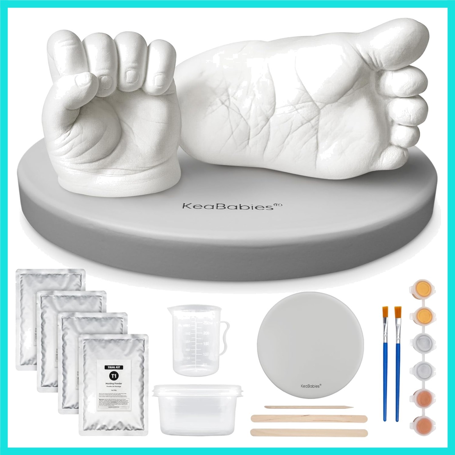 Baby Casting Kit Hands and Feet Mold - 3D Newborn Hand Casting Kit & Stylish ...