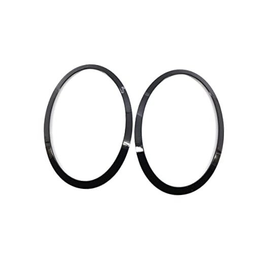 Driver & Passenger Side Gloss Black Headlight Trim Ring Bezel Compatible with 