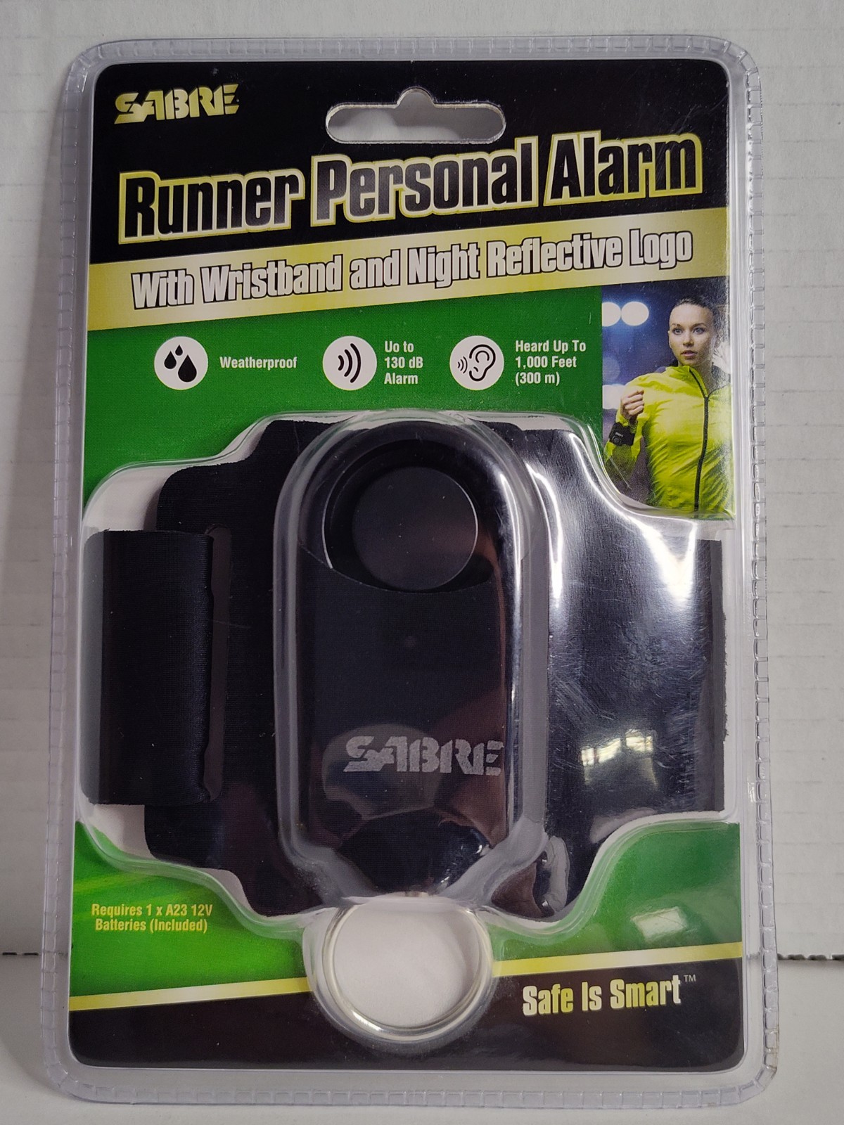 SABRE Weatherproof Runner Personal Alarm ~ 130dB Heard 1000ft ~ Safe Is Smart ~