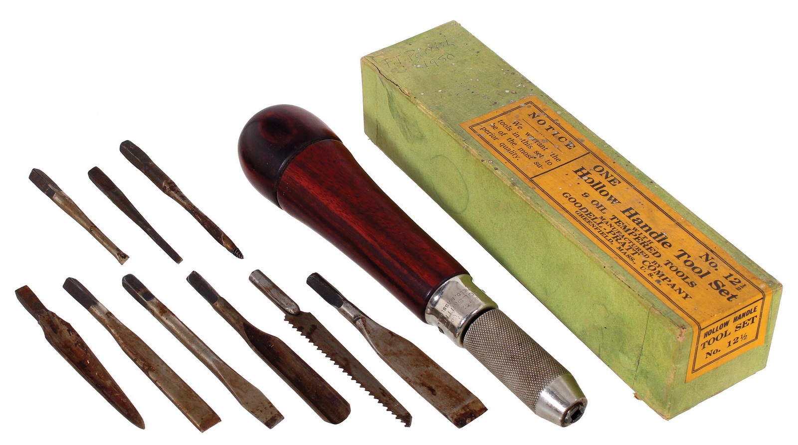 Unused Goodell-Pratt No. 12 1/2 Hollow Handle Tool Handle - in Original Box