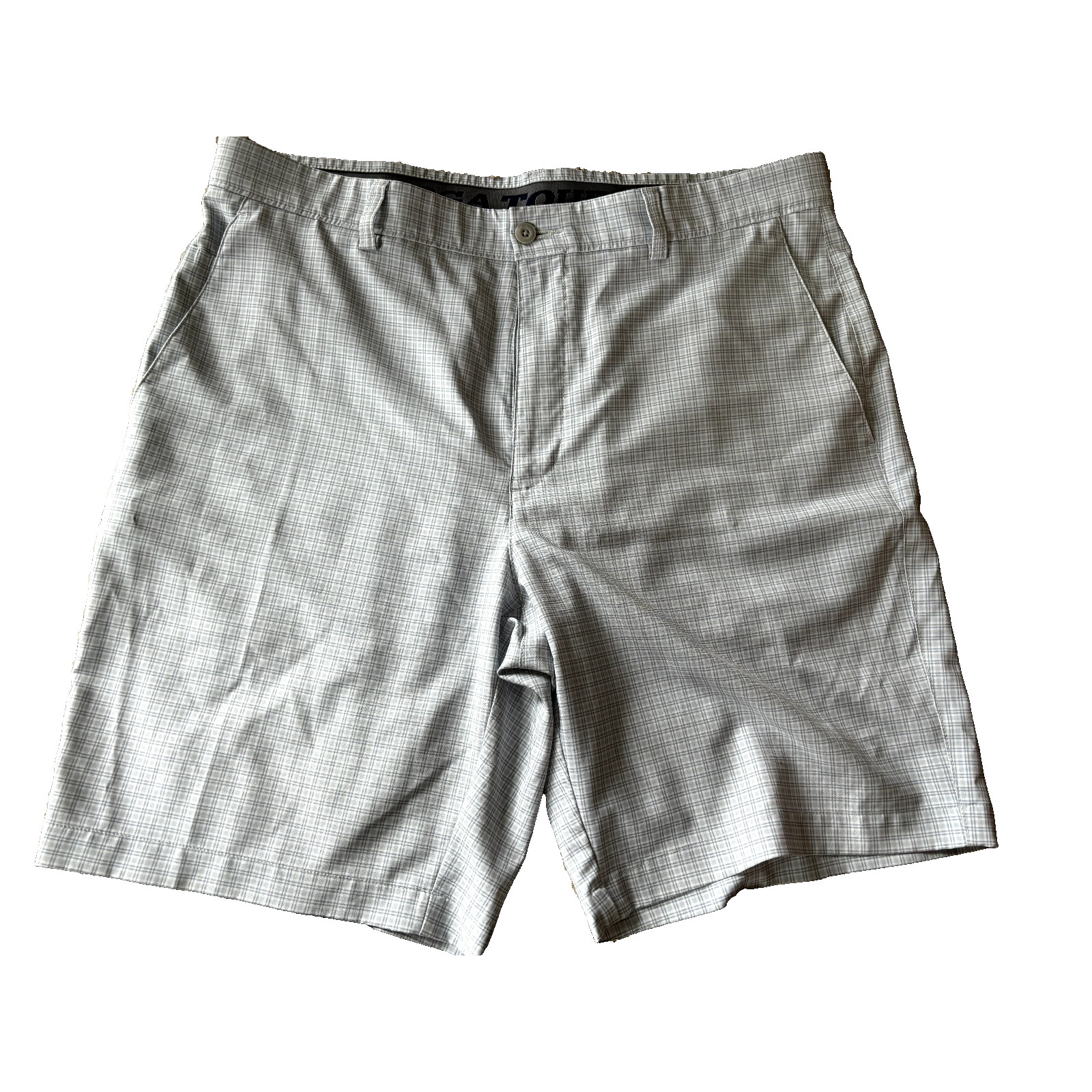 MEN'S PGA TOUR PRO SERIES BLUE PLAID GOLF Preppy tennis Shorts pickleball Sz 36