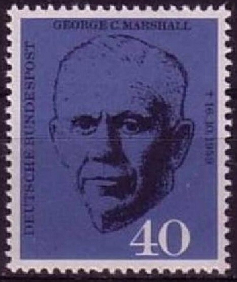 Germany 1960 MNH, George Marshall Nobel Peace Prize in 1953  [C82] 