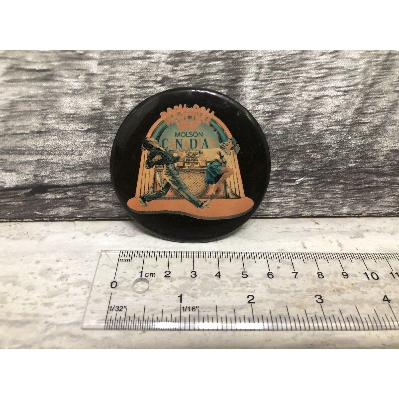 Vintage Rock n Roll Night MOLSON CANADIAN Pinback Button
