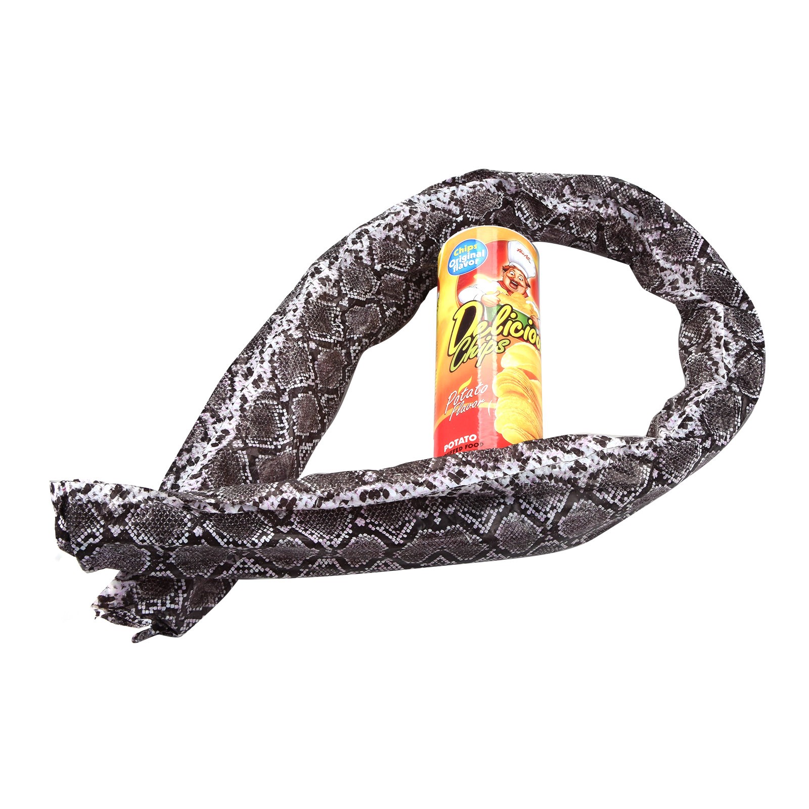 Hallowen Magic Snack Chips Can Flexible Spring Snake Trick Joke Gag Toy Children