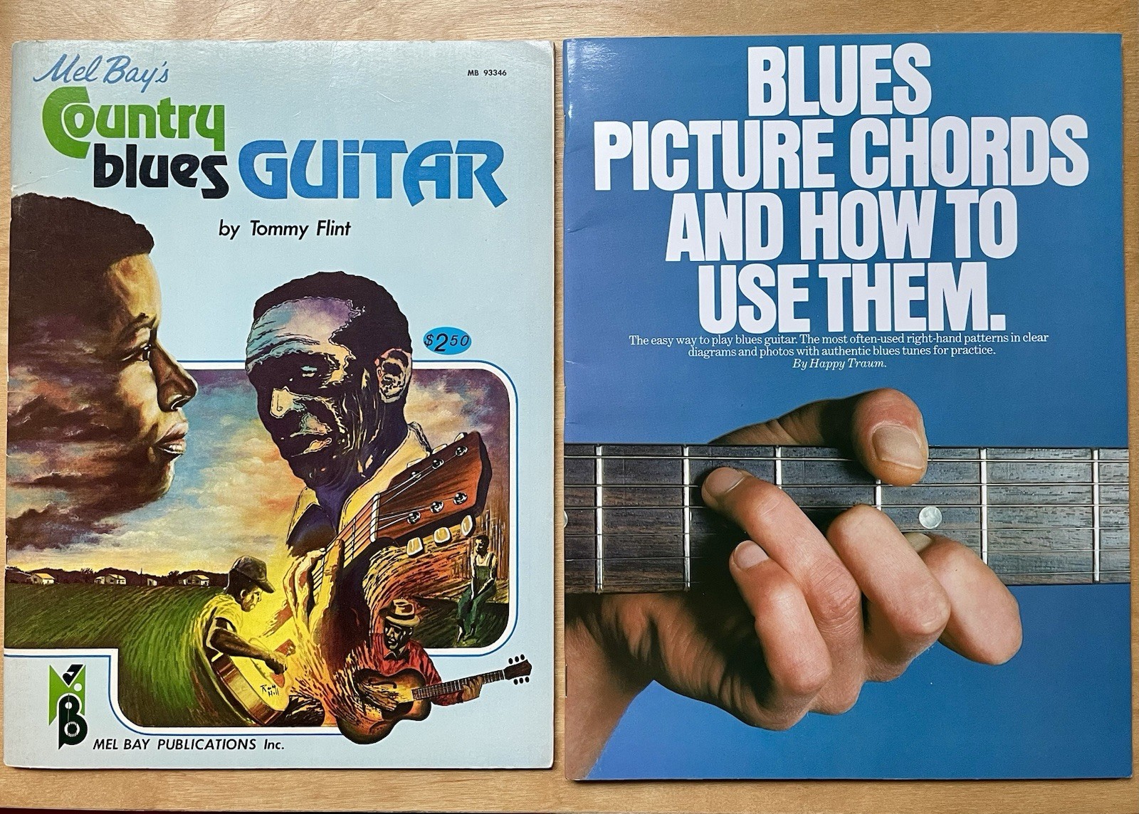 Lot 2 Beginner Blues Books Blues Picture Chords - Traum  / Country Blues - Flint