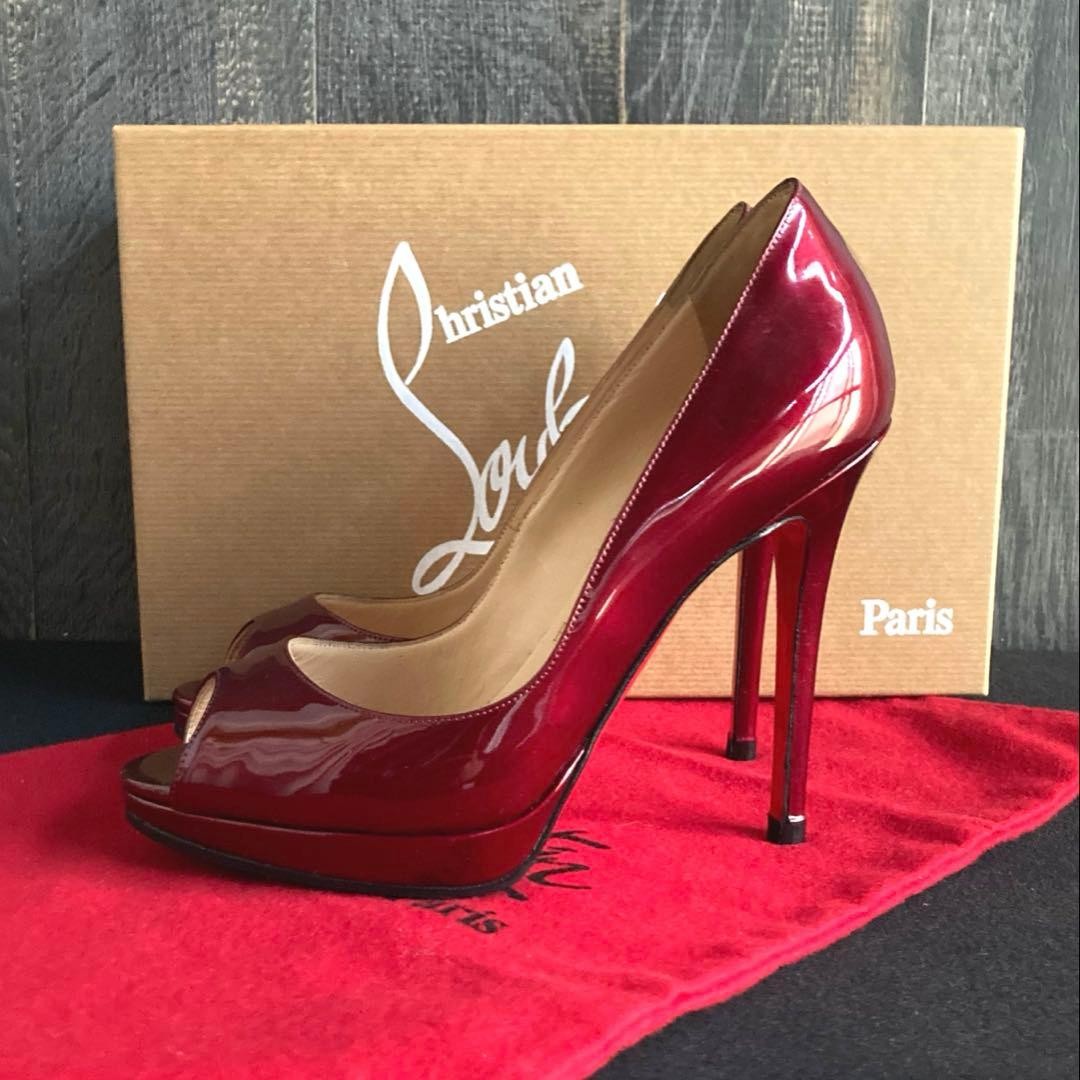 Christian Louboutin  peep Pumps Bordeaux 36