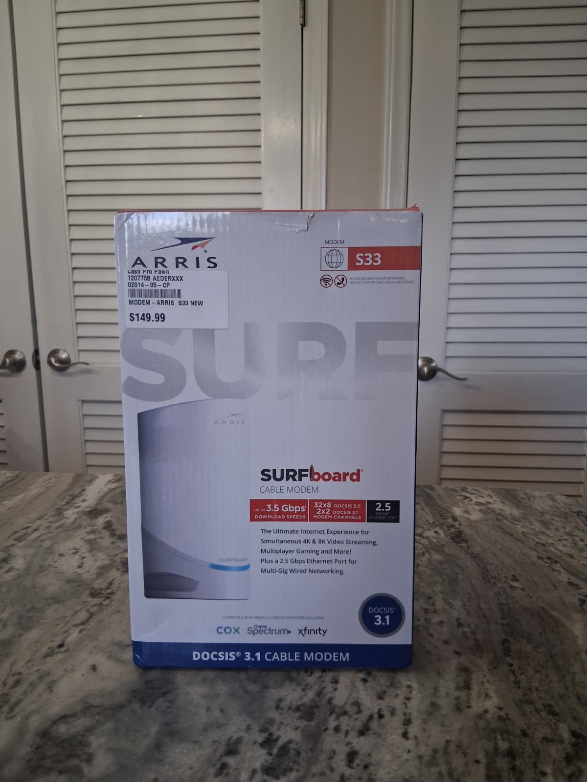 ARRIS SURFboard DOCSIS 3.1 Multi-Gigabit Cable Modem with 2.5 Gbps Open Box