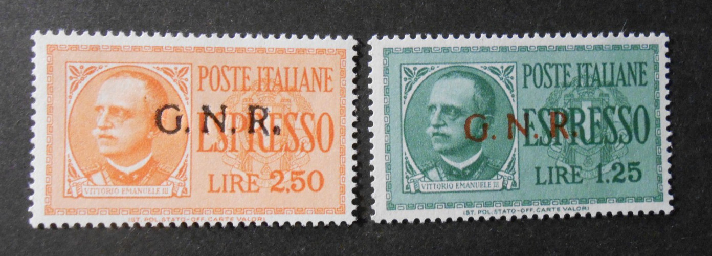 ITALY ITALY 1943-44 GNR Espressi SVR G.N.R.  2 Values cpl set MNH** ss.19/20