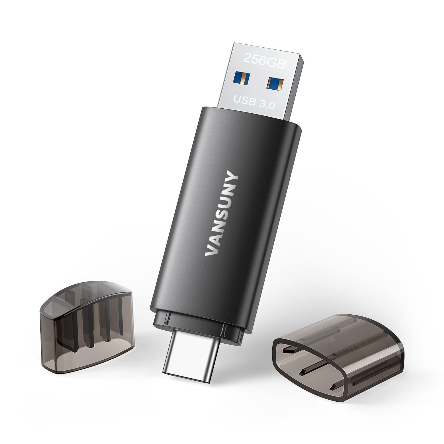 Vansuny 128GB Type C Flash Drive 2 in 1 OTG USB 3.0 + Tape C Memory Stick wit...