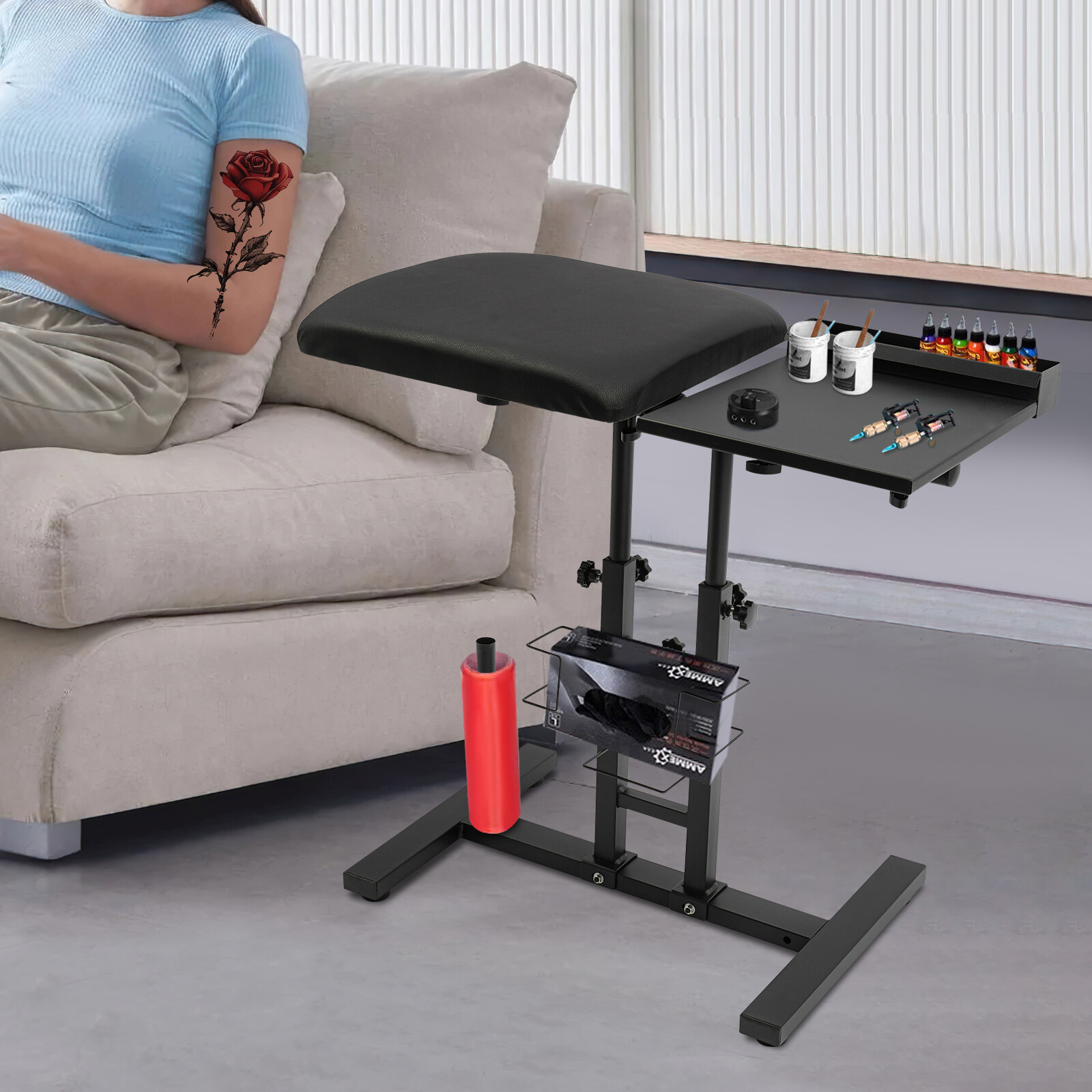 Modern Oversized Arm Rest Stand With Workbench Adjustable Height Arm Rest Stand