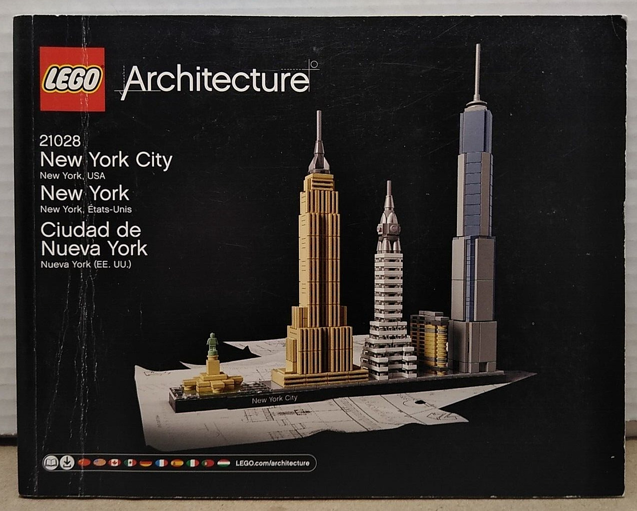 LEGO 21028 ARCHITECTURE New York City Instruction Manual ONLY 2016