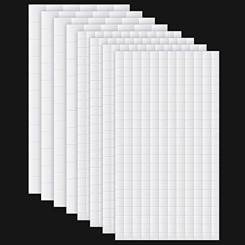 Outus 8 Sheets Foam Dots Squares 3D Pop Foam Squares Dual-Adhesive Mount fo