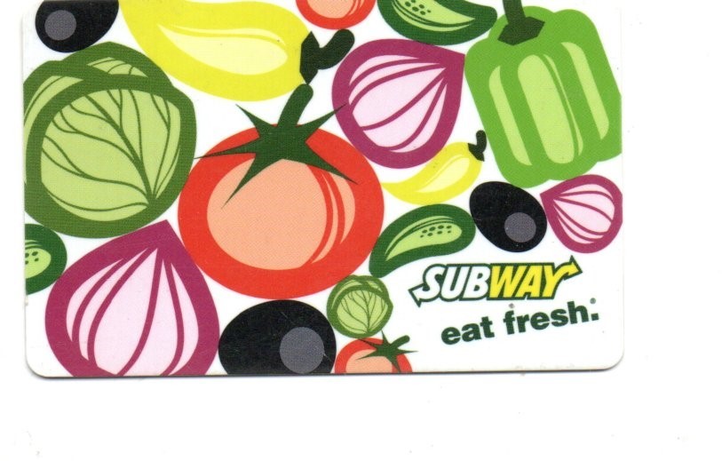 Subway Veggies Gift Card No $ Value Collectible READ