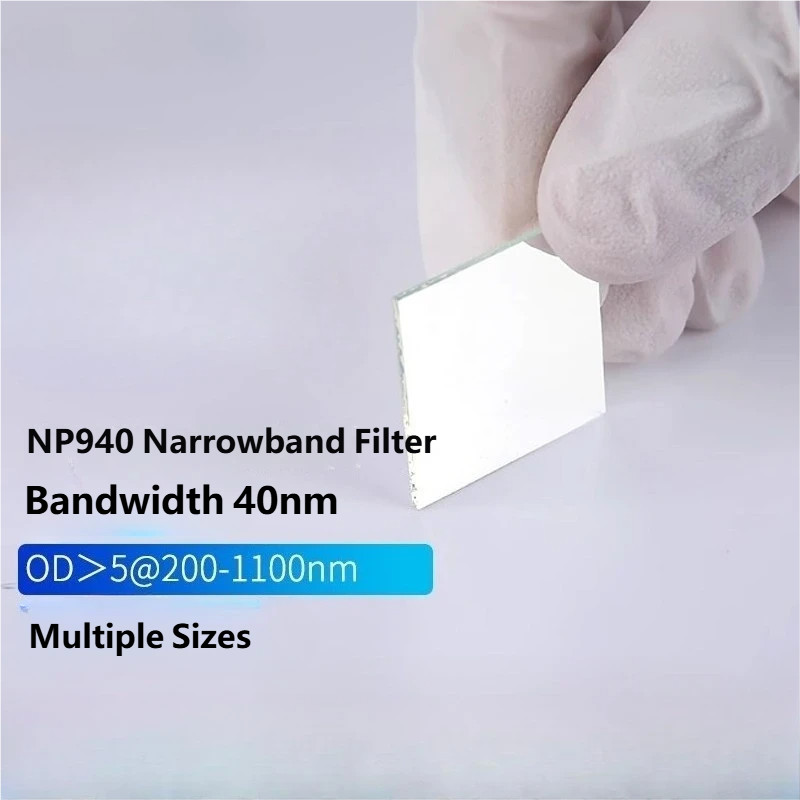 NP940nm IR Narrow Band Filter, 40nm BW, Visible Light Blocking OD5 High Blocking