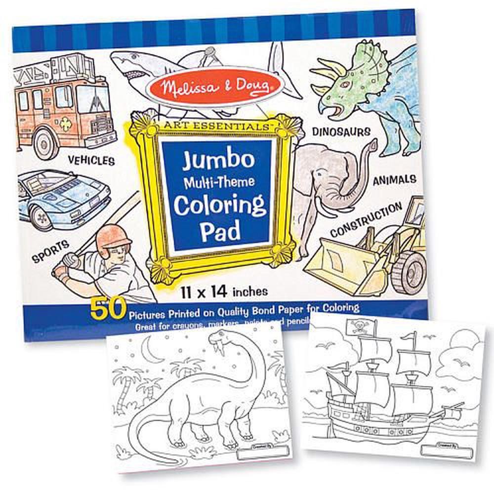 Jumbo Coloring Pad - Blue - Melissa & Doug