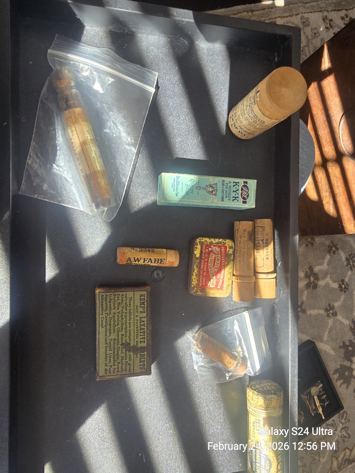 Antique medical pharmacy other Estate Lot Needle Holder Lead Pencil Lead Tins