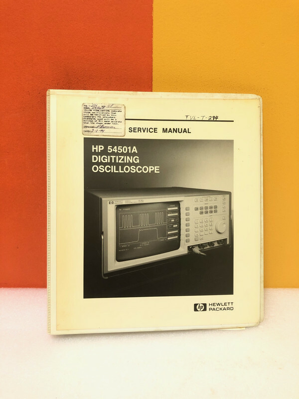 HP 54501-90906 54501A 100 MHz Digitizing Oscilloscope Service Manual