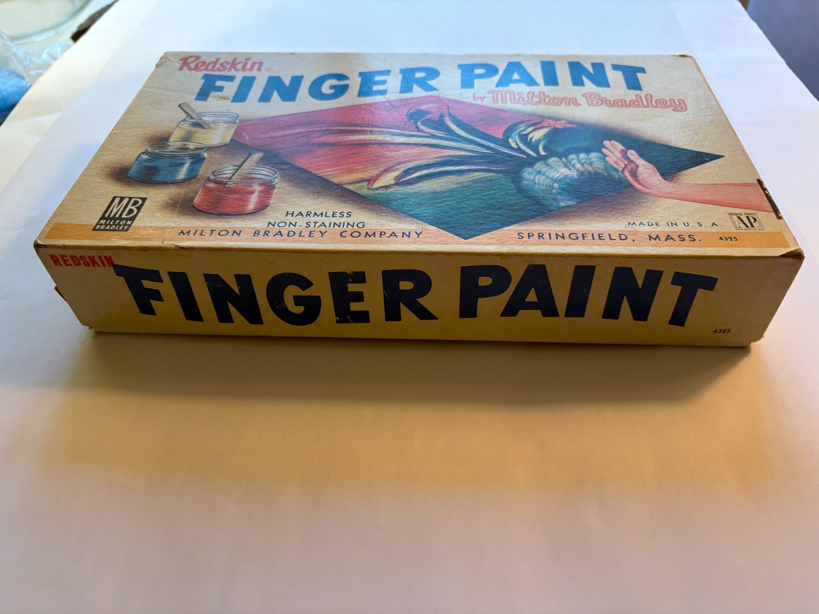 Redskin Finger Paint by Milton Bradley Vintage 1970's Complete Original Made USA