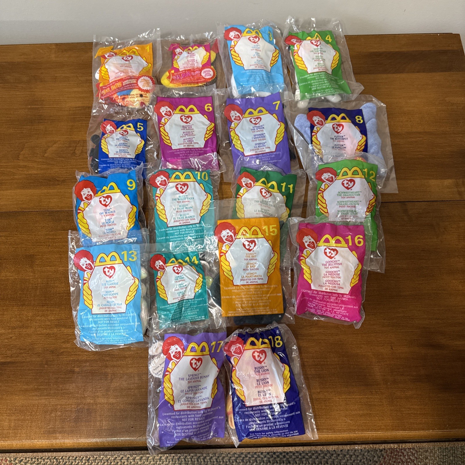 McDonald's Ty Teenie Beanie Babies 2000 Complete Set of 18 *NEW IN BAG*