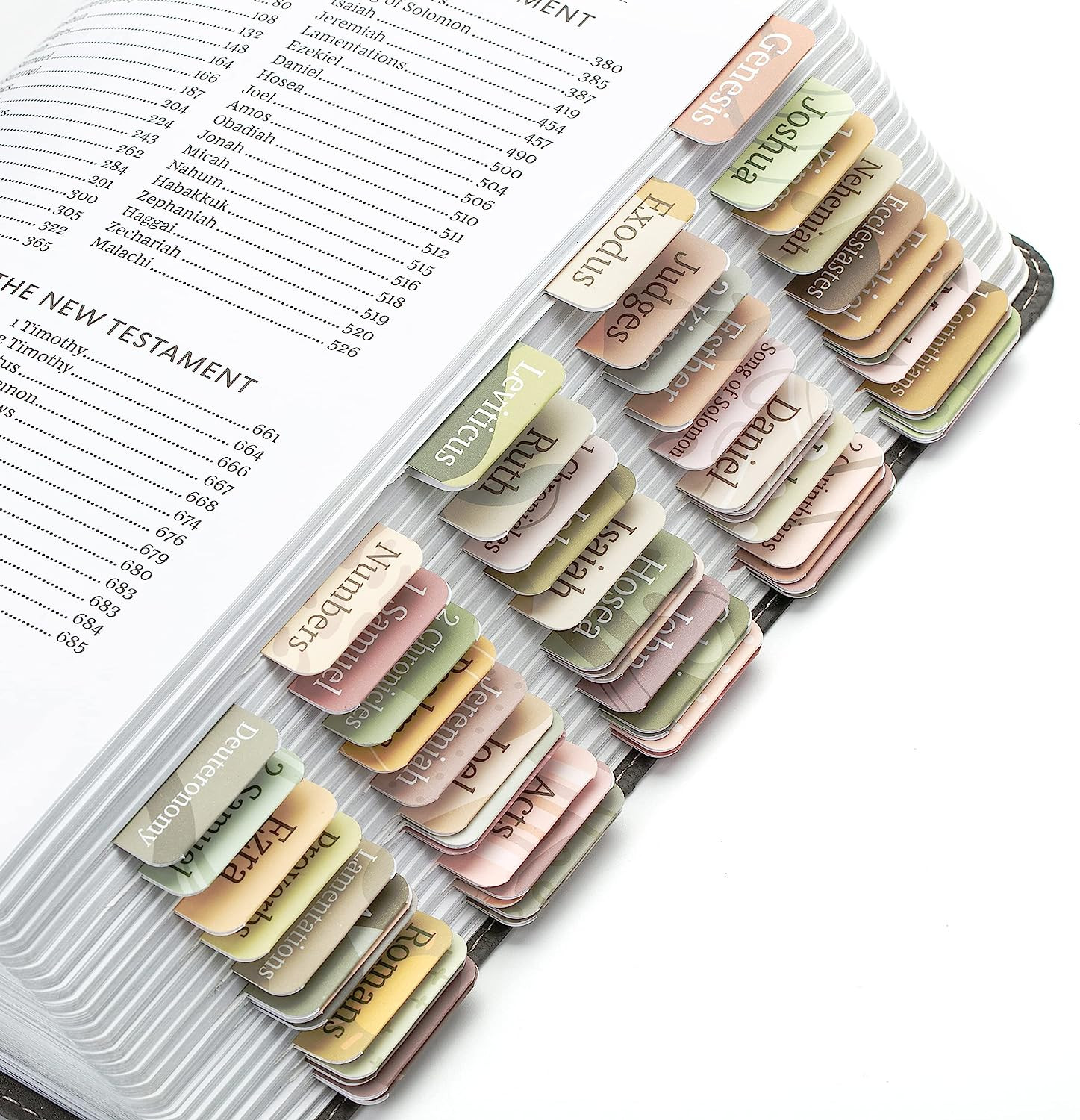  Bible Tabs, 75 Tabs, Laminated Bible Tabs for Women and Men, Bible Tabs for Stu