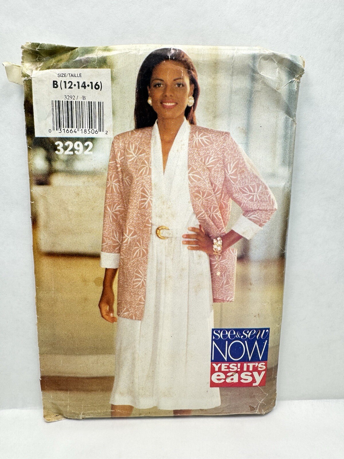 Butterick 3292 Misses Jacket  Dress  Pattern 12-16 *Uncut*