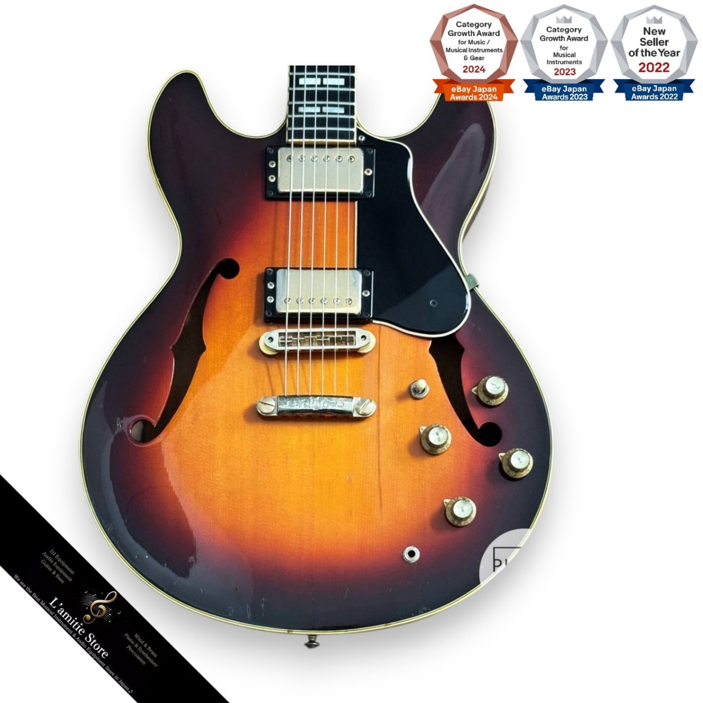 Yamaha SA2000S 1982 SemiHollow Top Veneer Electric Guitar HighResonance