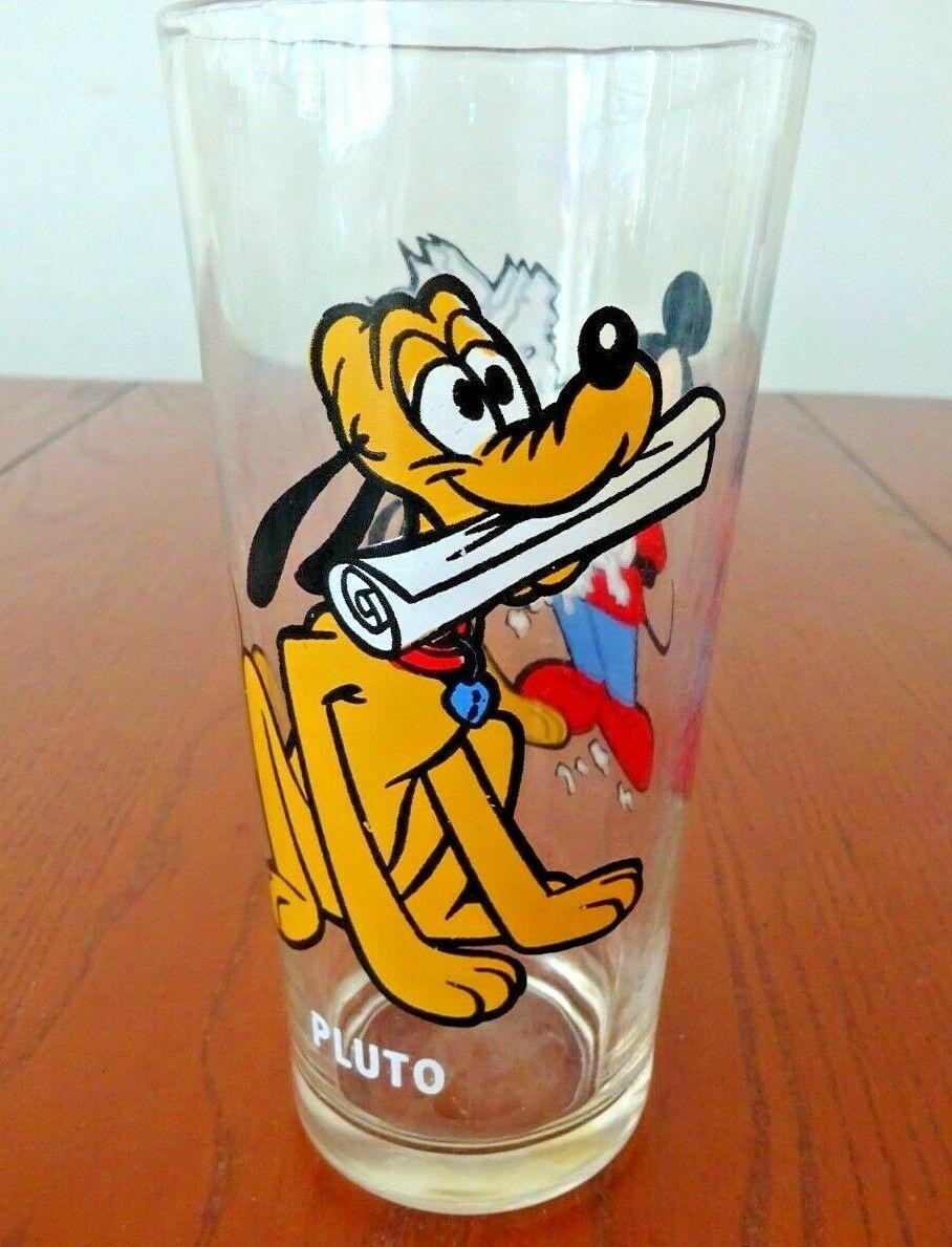 *PLUTO & MICKEY MOUSE WALT DISNEY PEPSI COLLECTOR SERIES TUMBLER 1978-B66-F