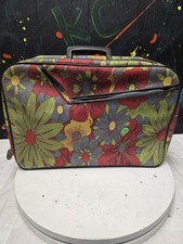 Vintage 60s 70s Child’s Floral Groovy Retro Overnight Bag