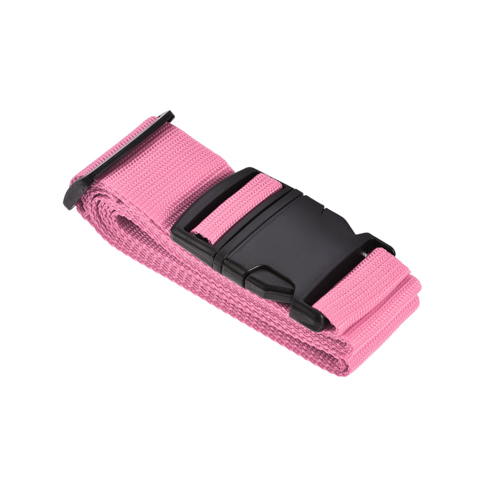 Luggage Strap Suitcase Belt PP Baggage with Buckle Label 79x2 Inch Pink