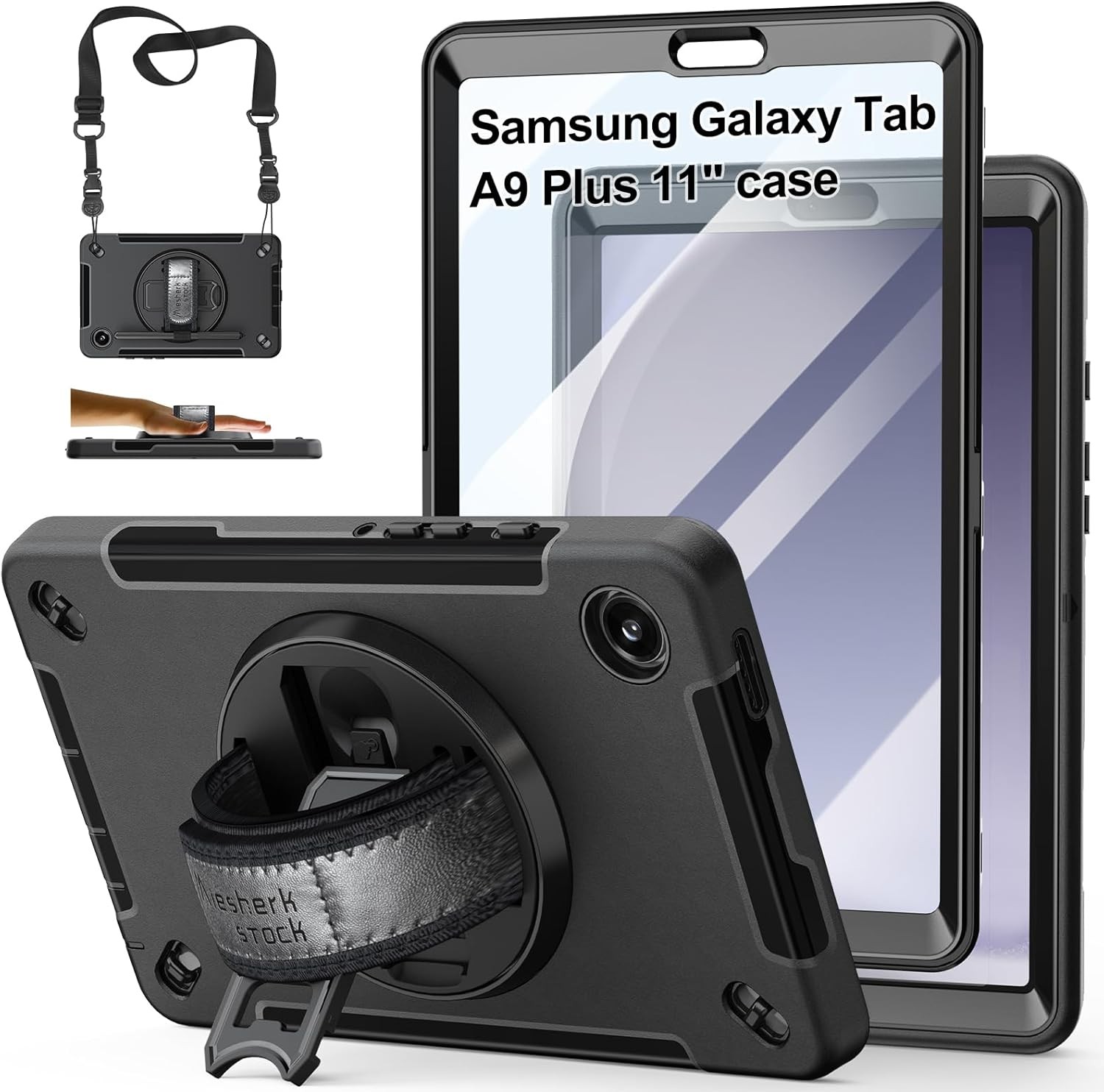 Case for Galaxy Tab A9 Plus 5G 2023, Heavy Duty TPU Cover with Screen Protector