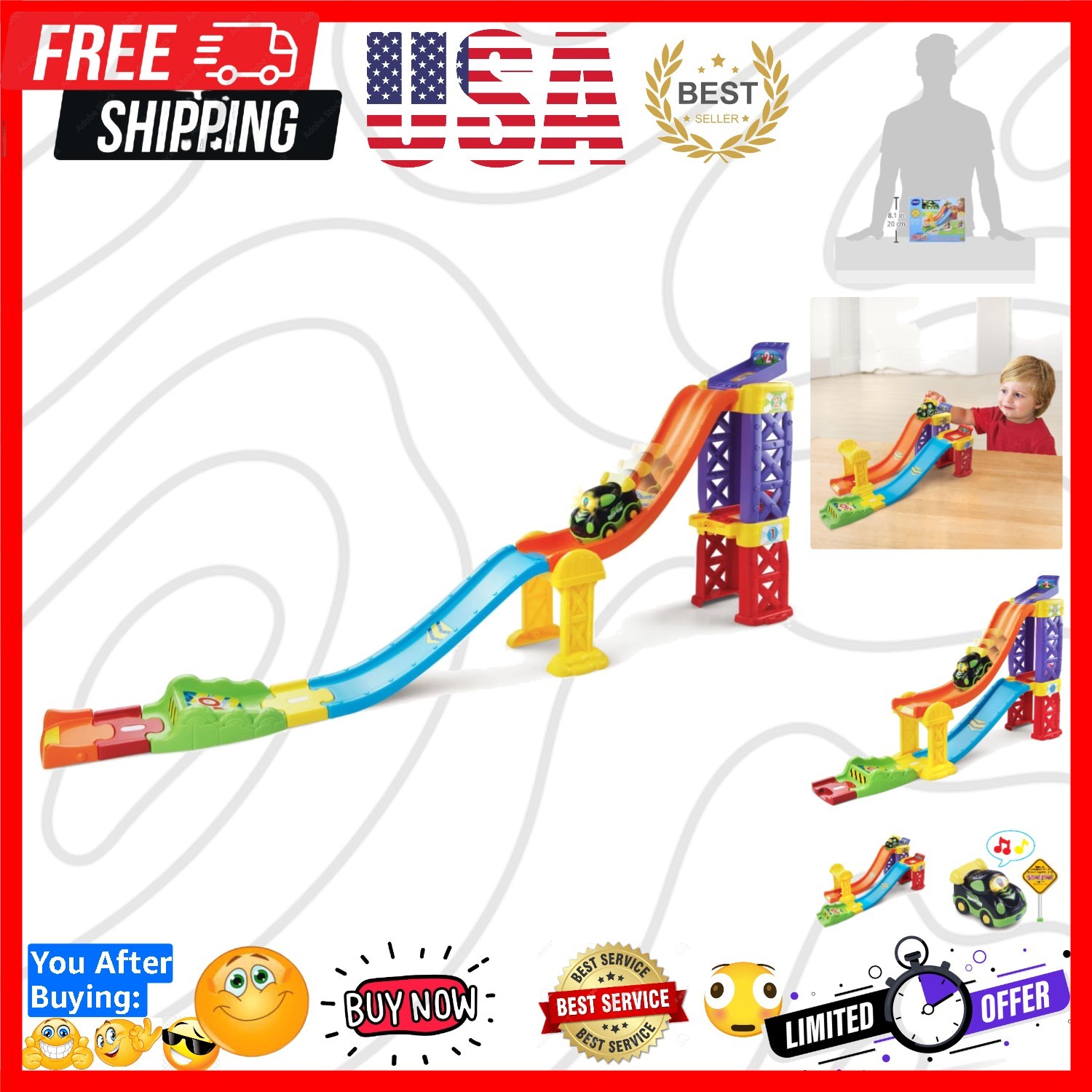 Go! Go! Smart Wheels 3-in-1 Launch and Play Raceway