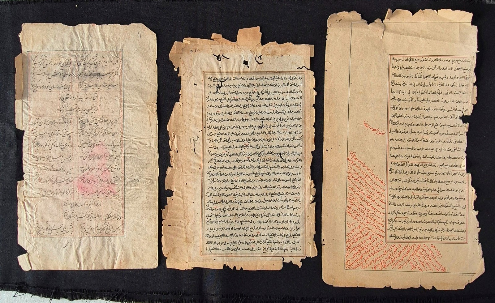 VINTAGE ANTIQUE ARABIC/PERSIAN HANDWRITTEN MANUSCRIPT LEAVES. LEAVES-3