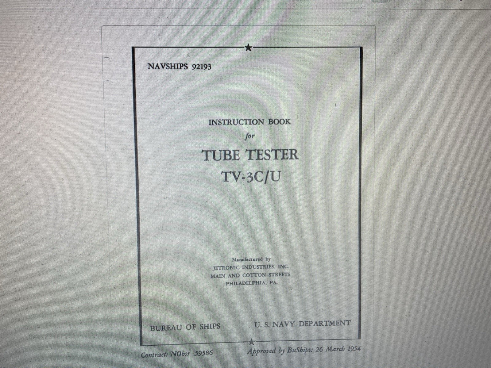 Hickok Tv-3c Service Manual  Digital