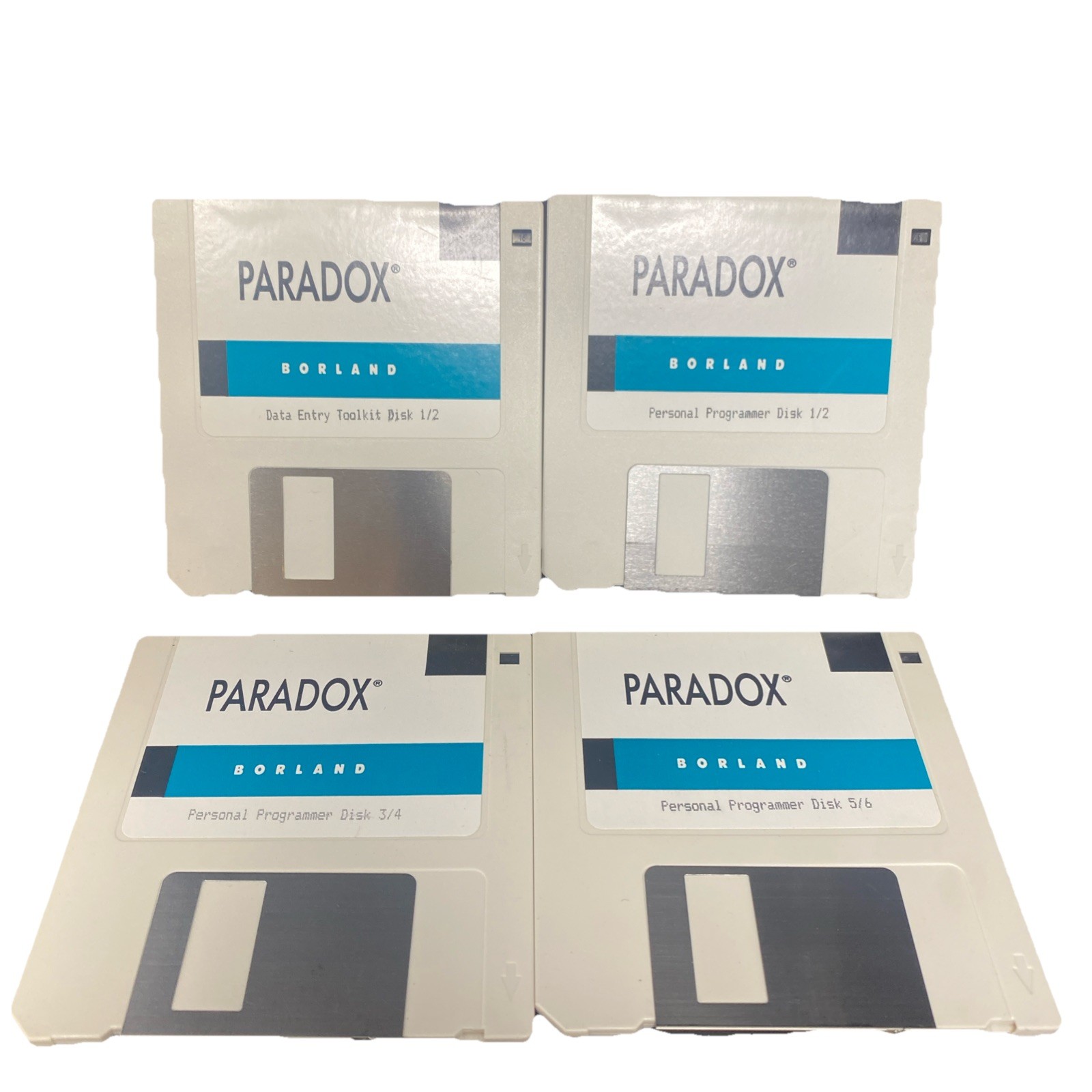 4 Vintage Borland Paradox 3.5 Disks 1988